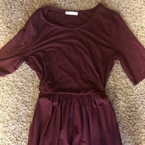 NWOT burgundy maxi dress